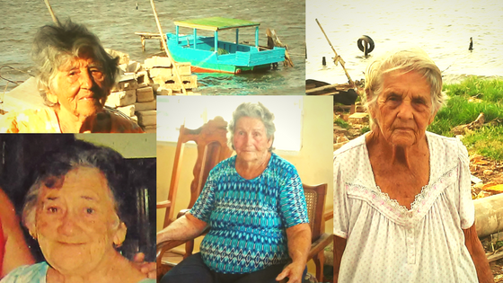 Mosaico con retratos de mujeres carboneras de Punta Alegre, Cuba.