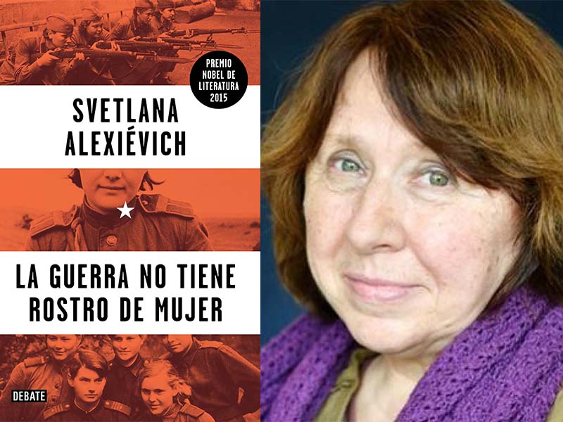 Svetlana Alexsievich, Premio Nobel de Literatura en 2015.