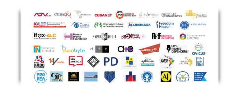 Logos de medios y organizaciones firmantes