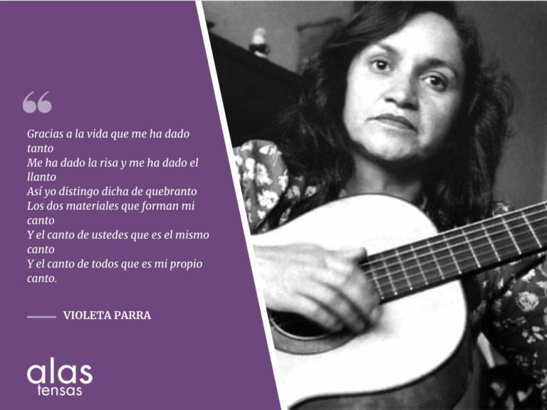 Cartel sobre Violeta Parra.