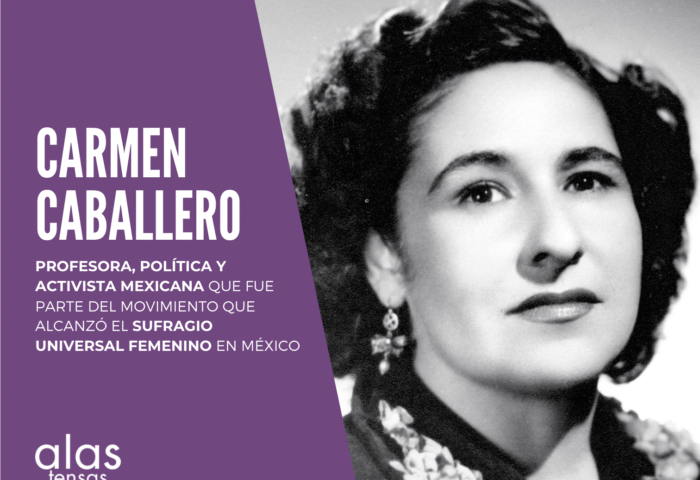 Carmen Caballero forma parte de la generación que lograría el derecho al sufragio universal para las mujeres mexicanas.