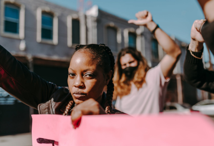 Manifestación por los derechos de las mujeres.