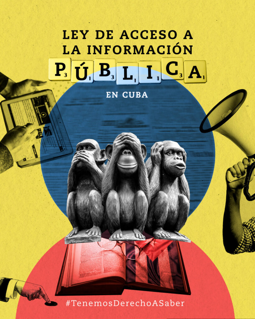 Cartel de campaña por el derecho a la informacion 