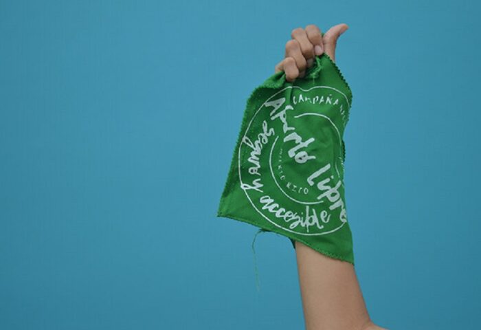Paño verde significando el aborto libre y seguro