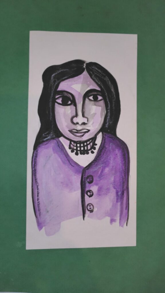 (Dibujo) Retrato de mujer.
