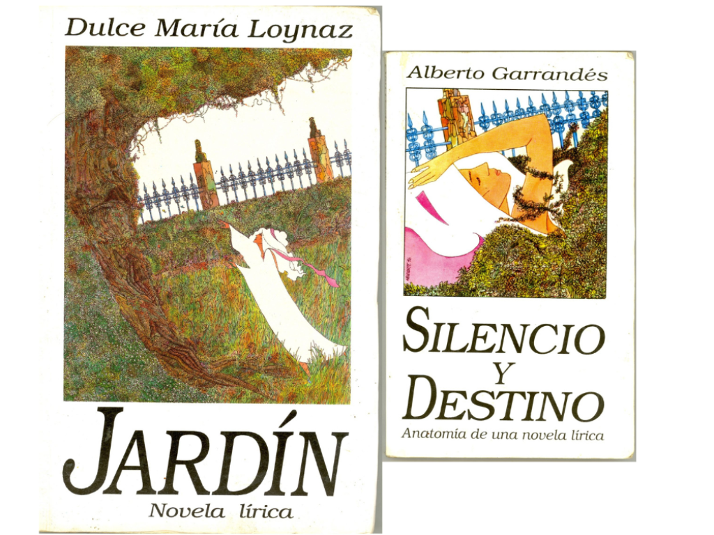 Carátulas de la novela "Jardín", de Dulce María Loynaz, y "Silencio y destino", de Alberto Garrandés.