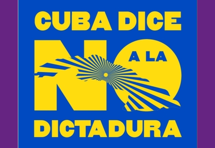 Cartel de la campaña "Cuba dice NO a la dictadura".