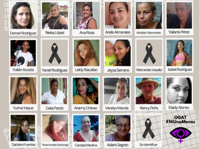 Algunos de los rostros de las mujeres asesinadas en 2023 en Cuba.