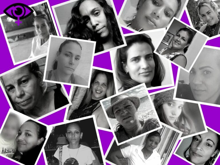 collage de rostros de mujeres asesinadas en cuba en 2023