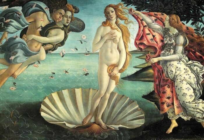 Pintura "El nacimiento de Venus", de Botticelli.