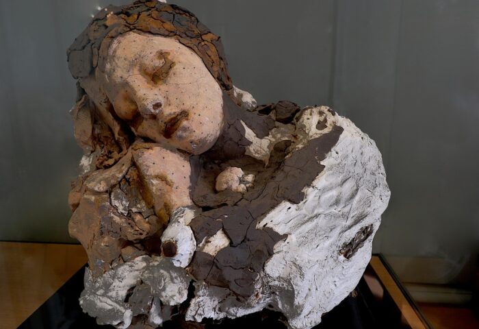Girl sculpture, to use in "Euphoric Students... "chapter one novel "The Vivarium", by Anna Kushner.