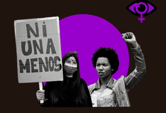 dos mujeres contra la violencia de género