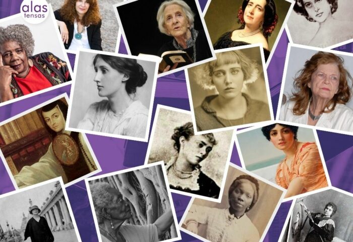 collage de fotos de poetas femeninas de todos los tiempos