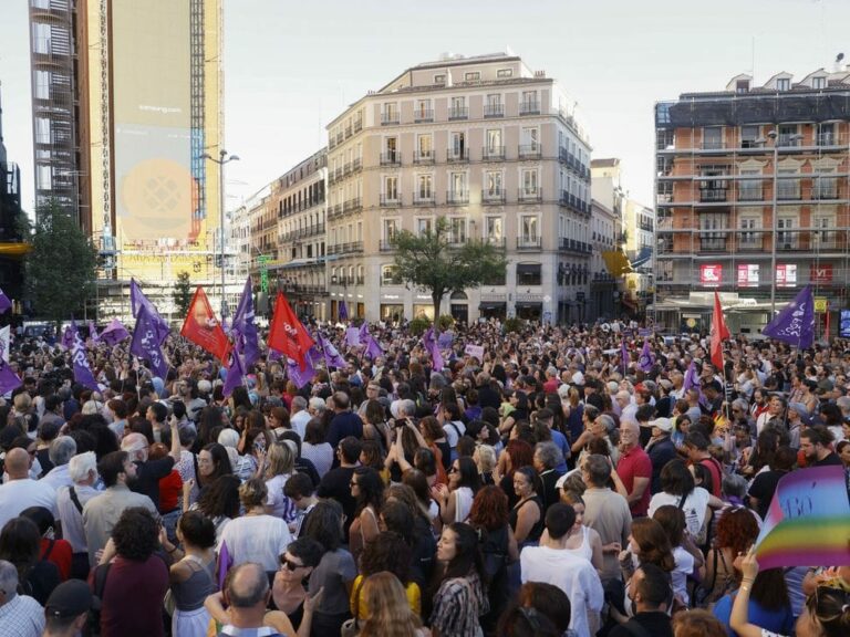 foto de la manifestación de el Callao en Madrid en apoyo a Jenni Hermoso