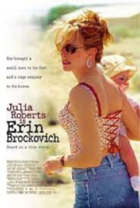 Cartel de " Erin Brockovich", una de las icónicas películas sobre mujeres de la historia del cine. 