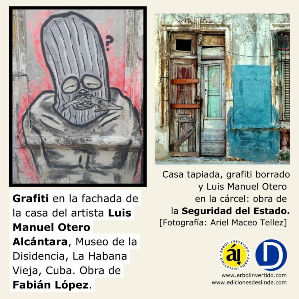 Grafitis relacionados con Luis Manel Otero Alcántara. El grafiti es uno de los rubros a los que convoca el premio Intemperie 2023.-