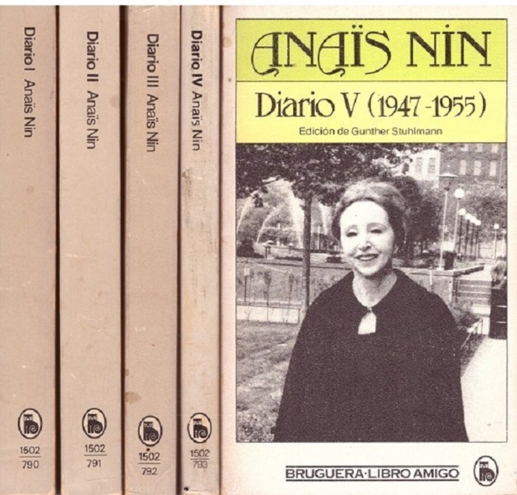Los Diarios de Anaïs Nin, que se publicaron póstumamente a partir de 1966. Son su mayor legado de erotismo.