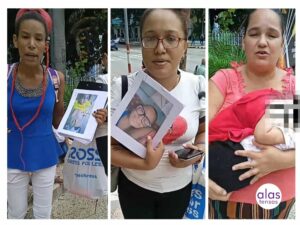 cubanas exigen asistencia médica para sus hijos