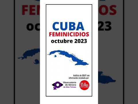Infografía sobre los crímenes machistas ocurridos en Cuba en el mes de octubre.