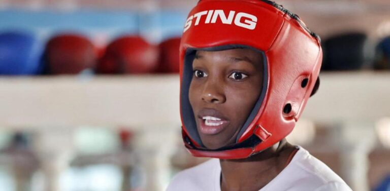 La boxeadora cubana Legnis Cala, campeona nacional.