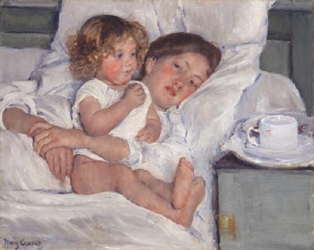 Desayuno en la cama, (1897). Mary Cassatt. impresionismo