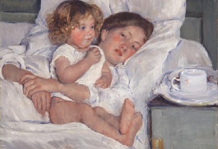 “Desayuno en la cama” (1897) Mary Cassat