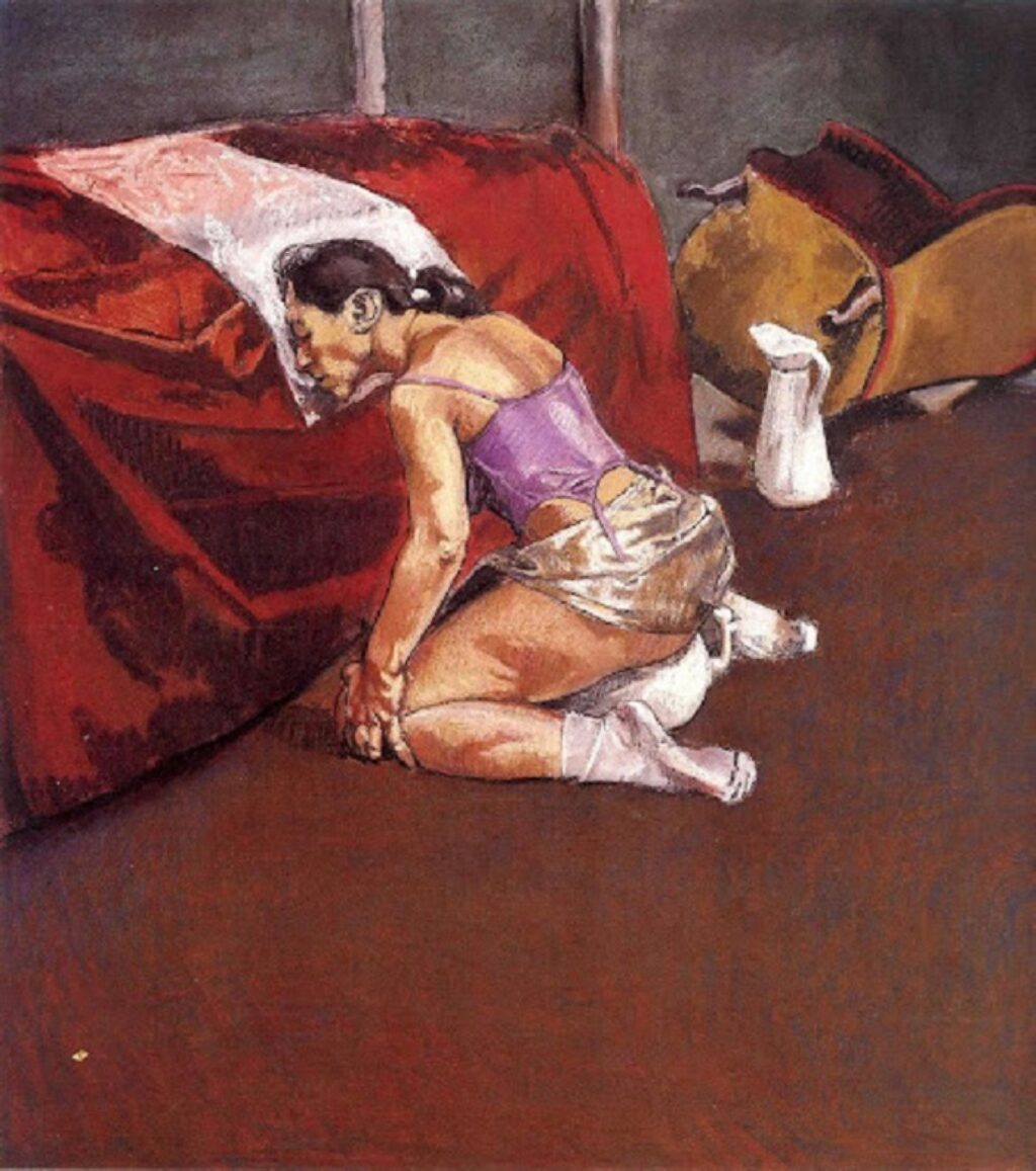 Obra de Paula Rego, de la serie El aborto, 1998.