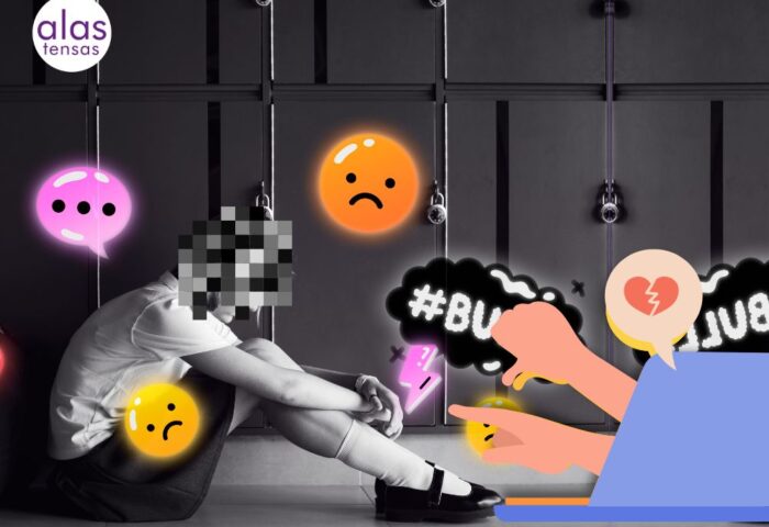 Ciberacoso. Imagen de una niña expuesta al acoso en las redes.