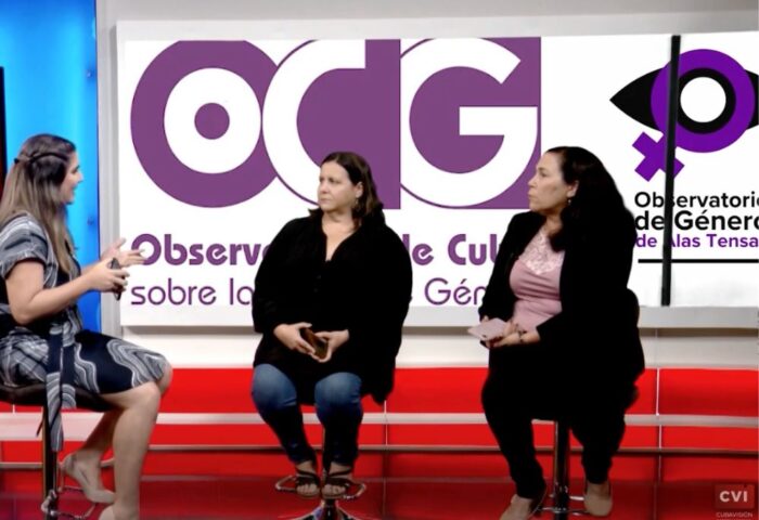 still de video de programa de television en buen cubano sobre feminicidios