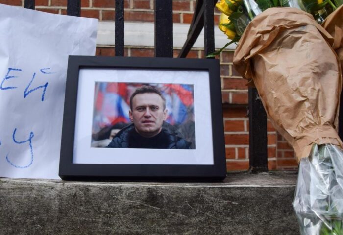 Homenaje a Navalny en Los Ángeles.