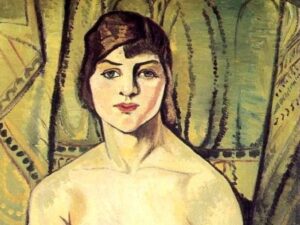 Fragmento de “Autorretrato con los pechos desnudos”, Suzanne Valadon, 1917