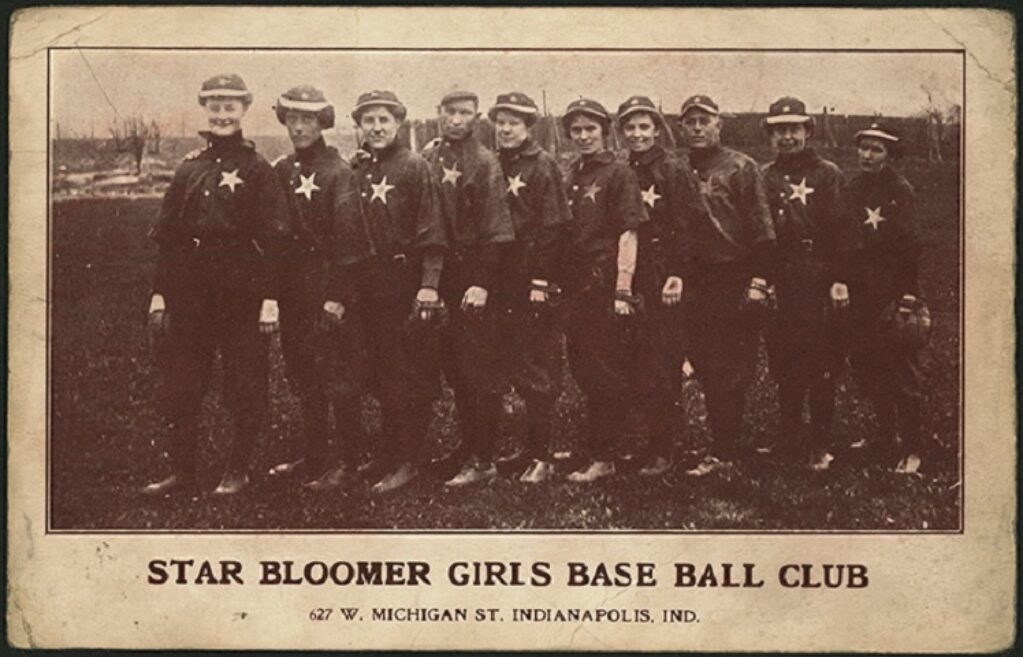 Estrellas del club de béisbol Bloomer Girls,1905. Impresión fotomecánica. Biblioteca del Congreso, Chicago.