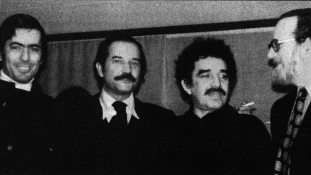 Mario Vargas Llosa, Carlos Fuentes, Gabriel García Márquez y José Donoso.