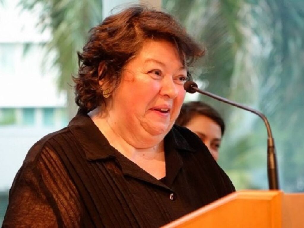 Ileana Fuentes, en una conferencia en la Universidad de Miami en 2015