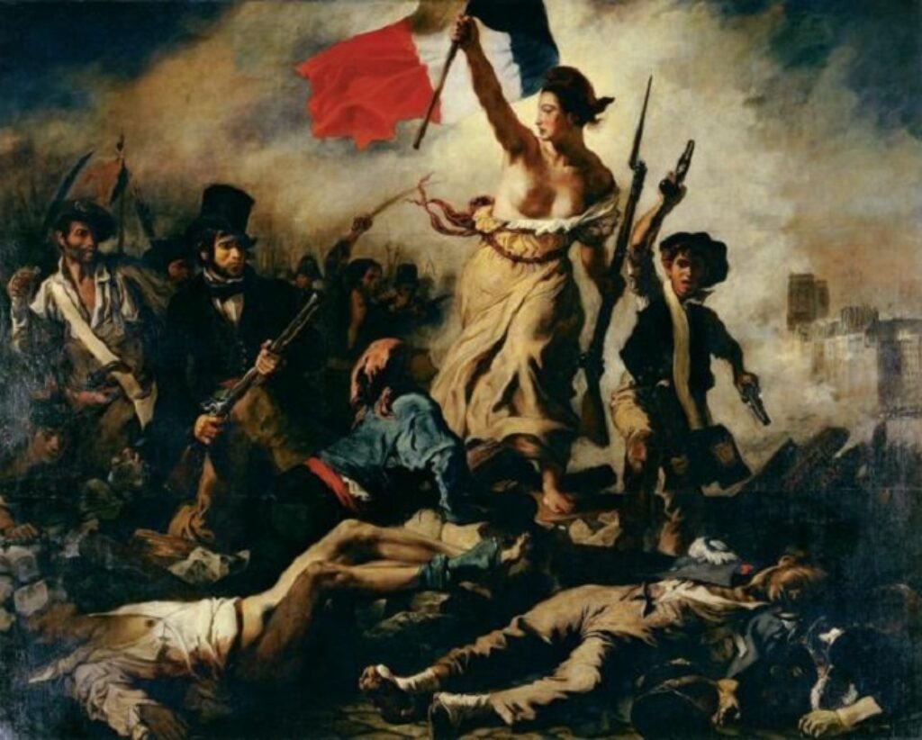 “La libertad guiando al pueblo” (1830). Obra de Eugène Delacroix