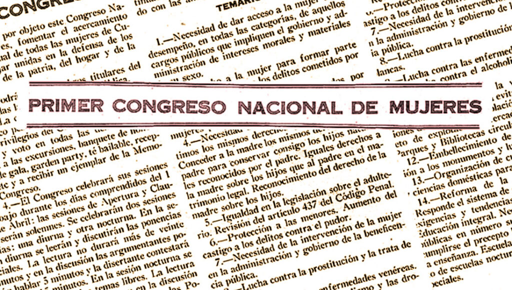 Primer Congreso Nacional de Mujeres, La Habana, 1923.