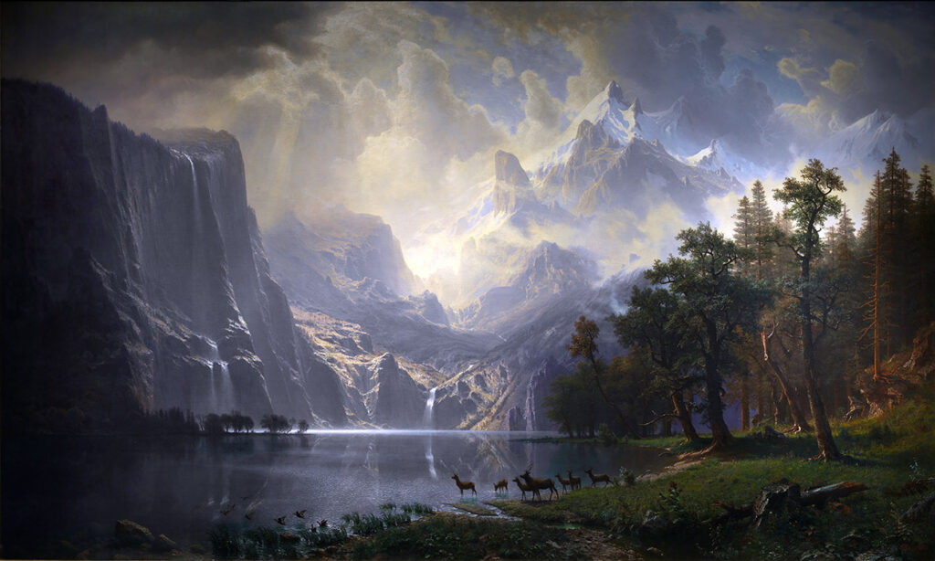 "Entre las montañas de la Sierra Nevada" (1868), de Albert Bierstadt.