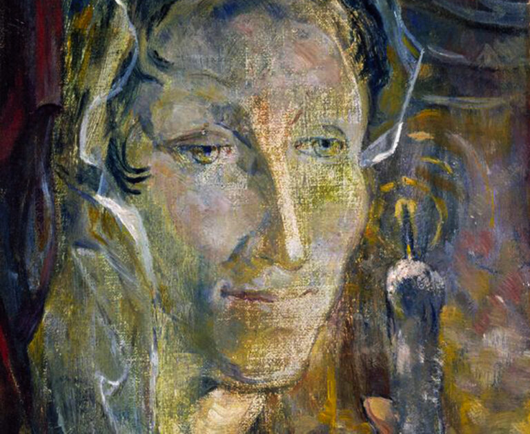 Mary Swanzy, "Autorretrato con una vela" (circa 1940), detalle.