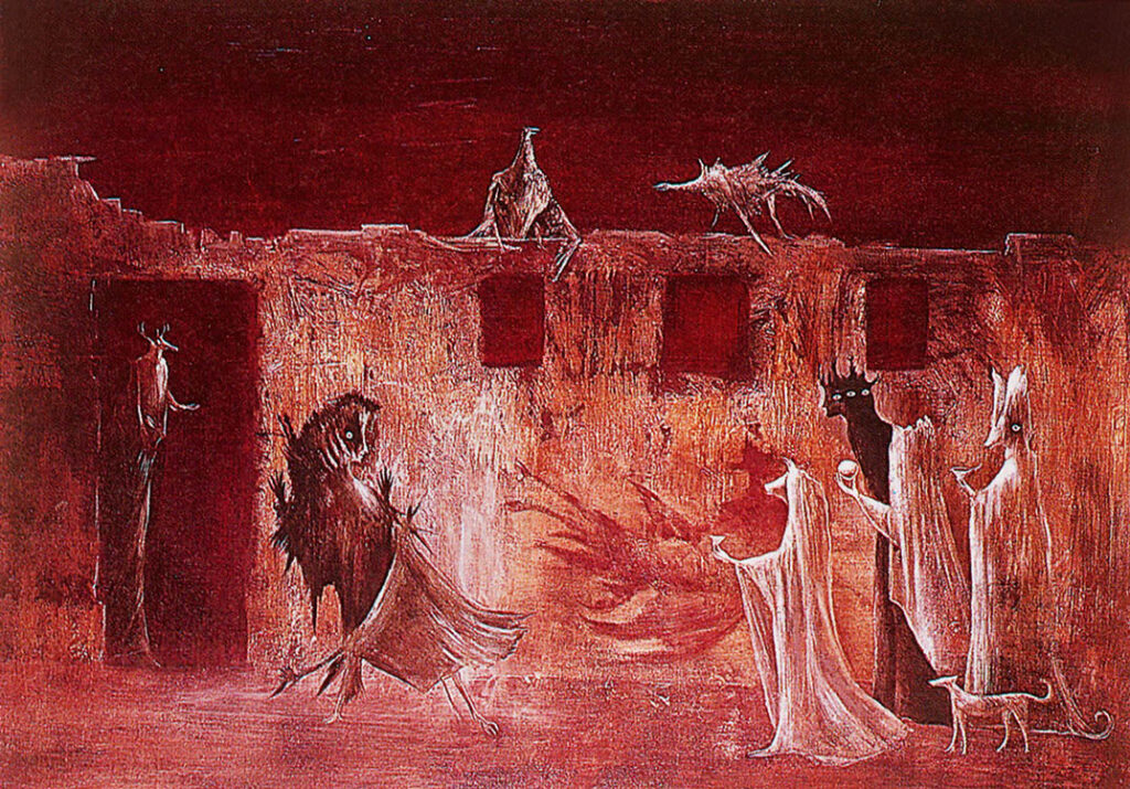 Leonora Carrington. "El canto del gallo" (1950).