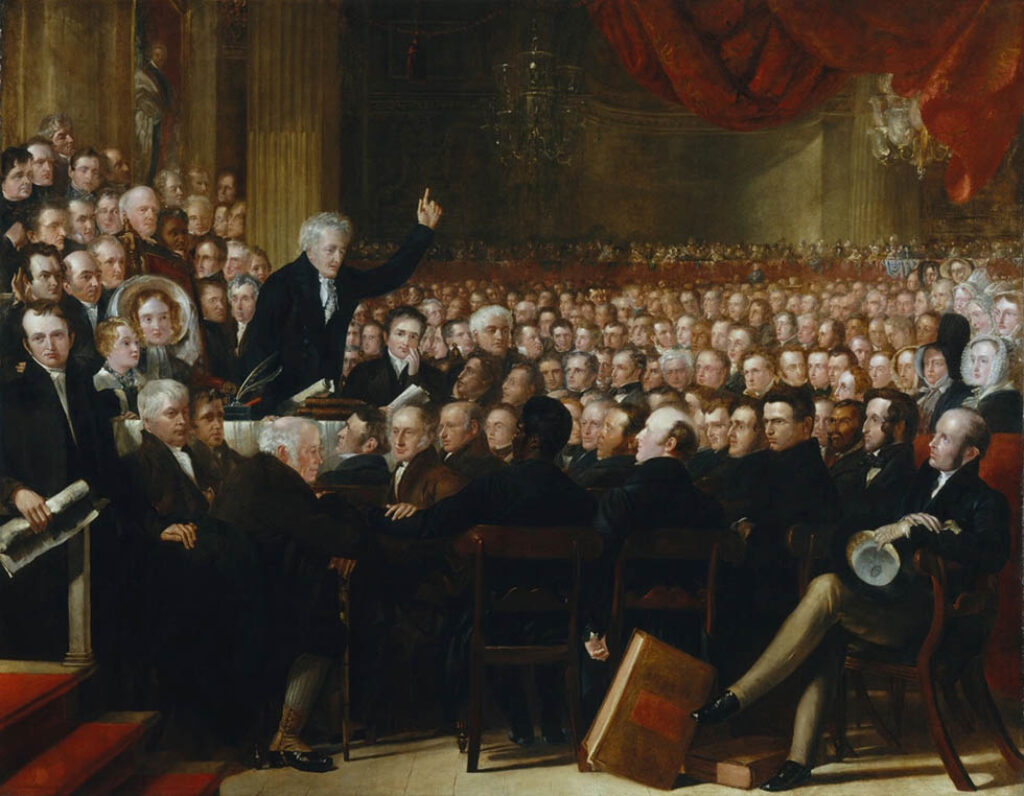 Convención de la Sociedad Antiesclavista Americana en 1840.