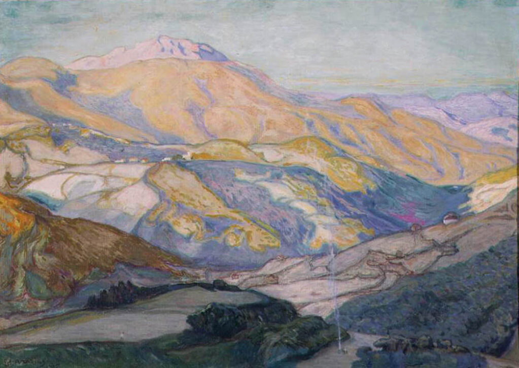 "Calma en las montañas" (1915), óleo de Fernando de Amárica.