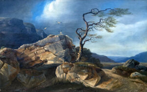 Caspar David Friedrich: "Árbol golpeado por el viento".