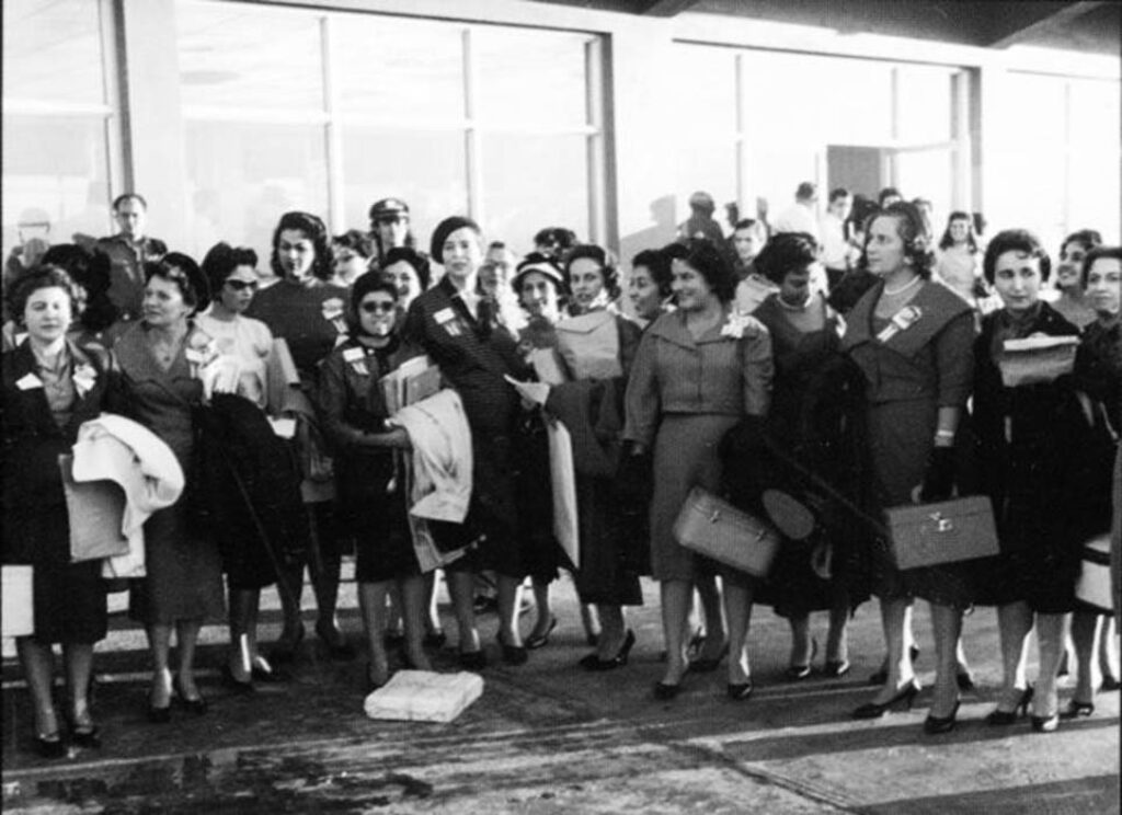 Delegación cubana que asistió al I Congreso Latinoamericano de Mujeres, en Santiago de Chile, en noviembre de 1959.