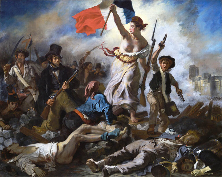Eugène Delacroix: "La Libertad guiando al pueblo" (1830).