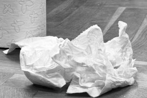 Papel sanitario estrujado