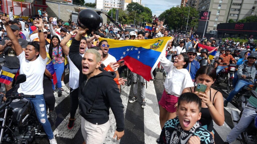 Protestas en Venezuela por el fraude electoral cometido por Maduro en julio de 2024.