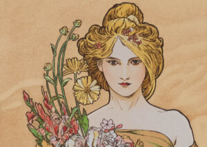 Alfonse Mucha: "Las estaciones, Primavera" (1900), fragmento.