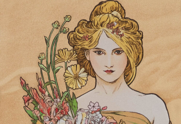 Alfonse Mucha: "Las estaciones, Primavera" (1900), fragmento.