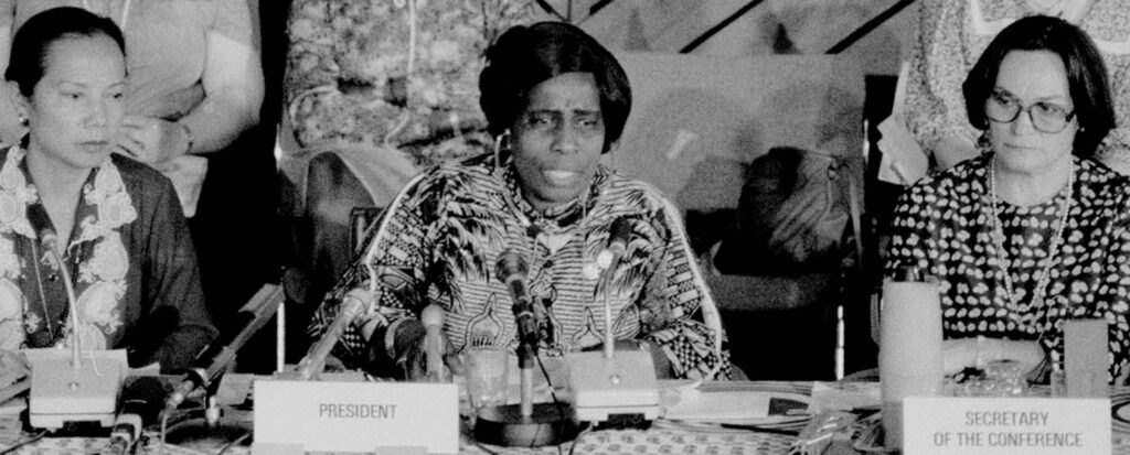 Tercera Conferencia Mundial sobre la Mujer, Nairobi, julio de 1985. Foto: ONU/Milton Grant