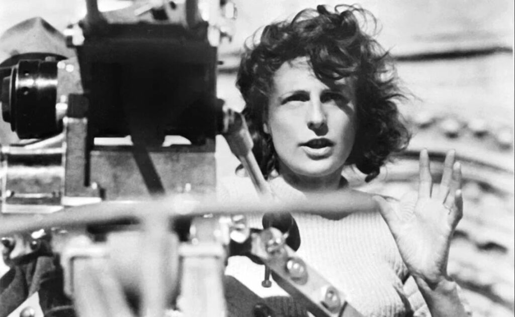 Leni Riefenstahl en la filmación de "Tierra baja" (1940).